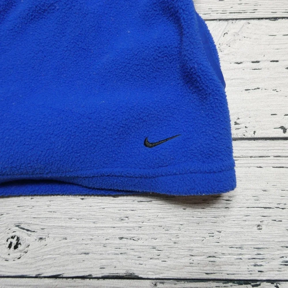 Nike Fleece Pullover Infant 12M‎ Blue Black Quarter Zip Colorblock Embroidered